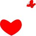 cuori con farfalla